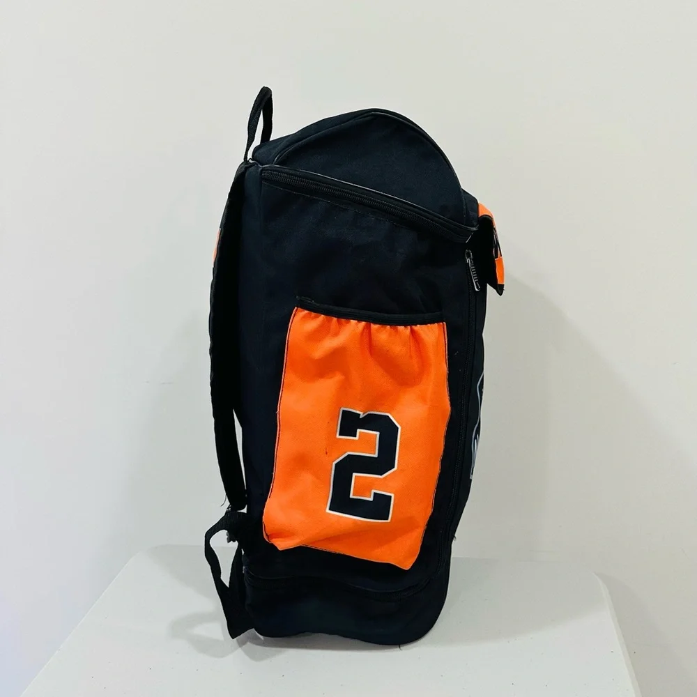 Backpack With Inscription TNN Walker And Shoe Compartment Black‎ /Orange